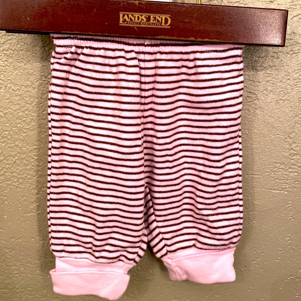 Carter’s pink and brown stripe cotton stretch pants